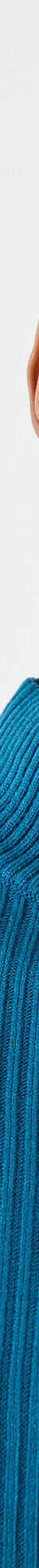 Pull col montant long, maille côtelée (bleu canard) Pull col montant long, maille côtelée (bleu canard)
